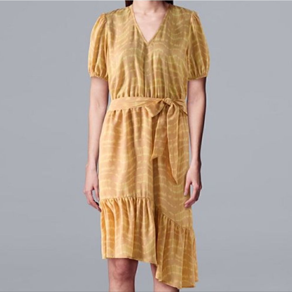 Women's Simply Vera Vera Wang Puff Sleeve Asymmetrical Dress